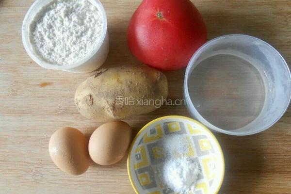 西红柿土豆煎饼的做法图解1