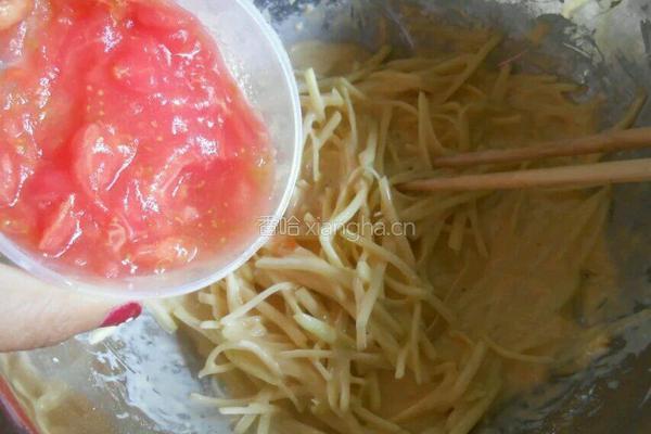 西红柿土豆煎饼的做法图解6