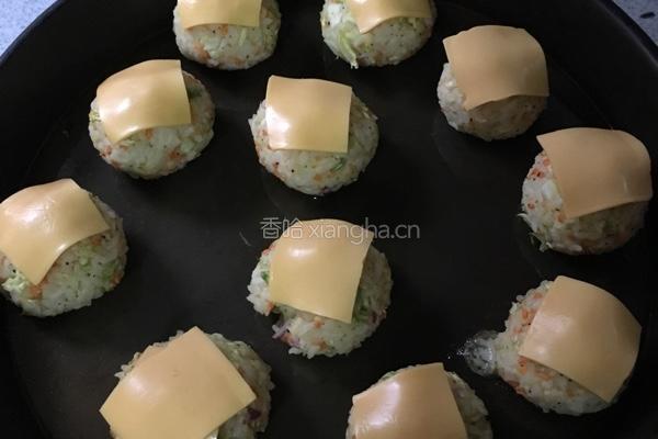 烤双重芝士饭团的做法图解7