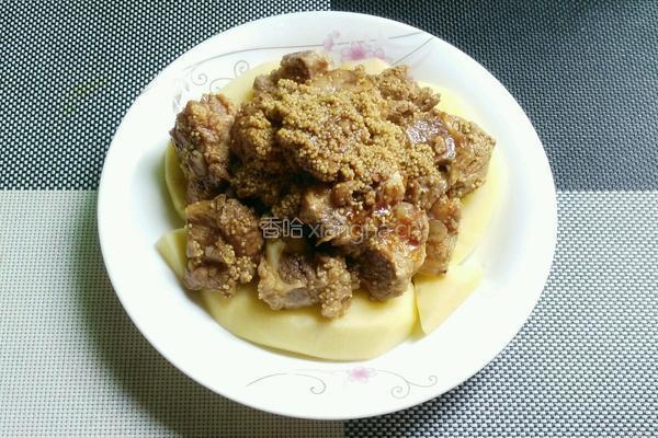 土豆蒸排骨的做法图解8