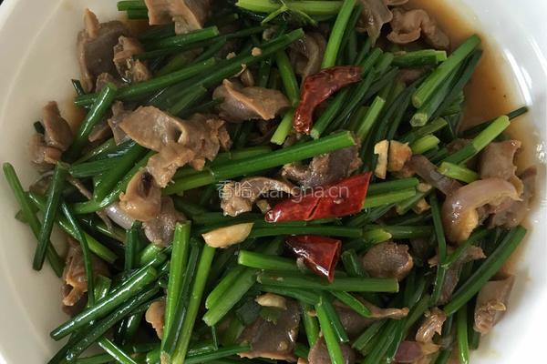 韭菜苔辣炒鸡胗的做法图解4