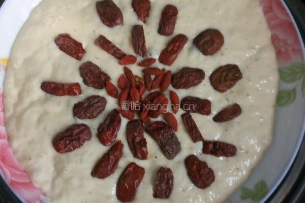 奶香红枣发糕的做法图解1
