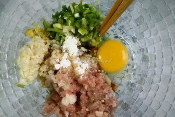 青椒酿肉的做法图解2