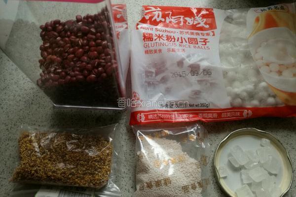 红豆元宵的做法图解1