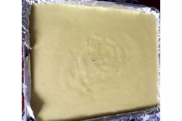 抹茶蜜豆蛋糕卷的做法图解2