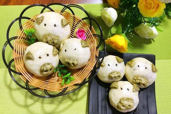 小猪豆沙包的做法图解8