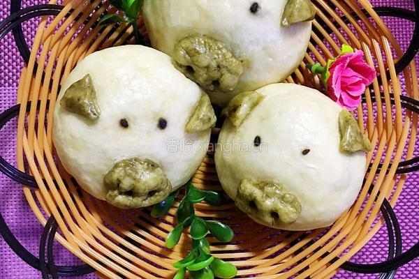 小猪豆沙包的做法图解9