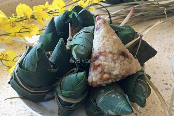 秫米(粘高粱)花豆粽子的做法图解18