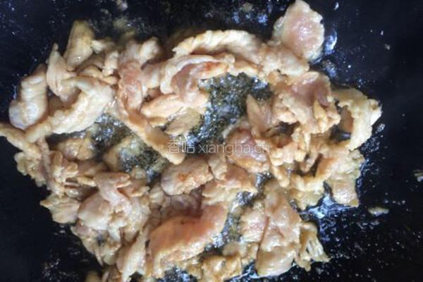 茭白炒肉的做法图解6