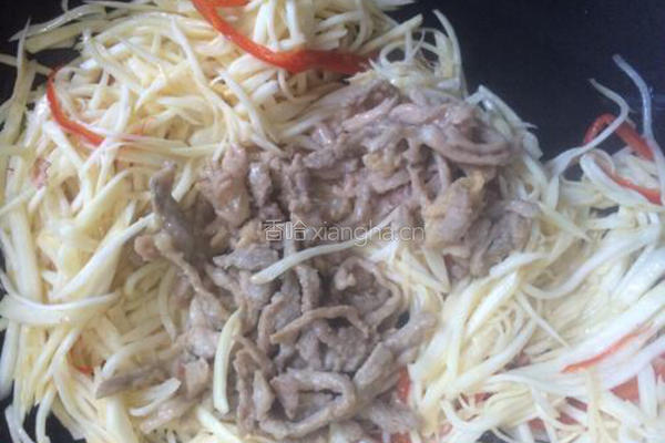 茭白炒肉的做法图解10