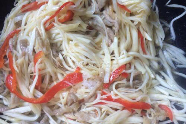 茭白炒肉的做法图解11
