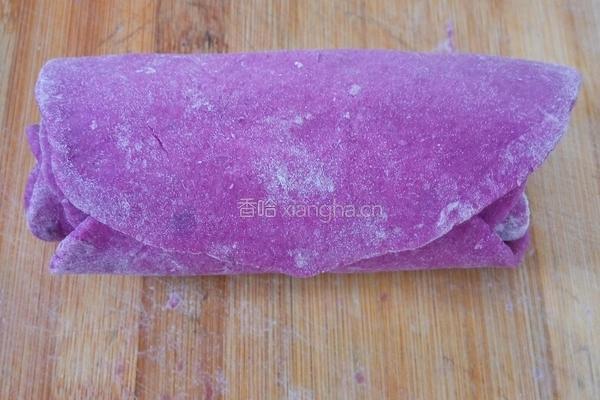 紫薯玫瑰花馒头的做法图解4