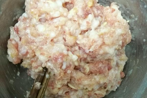 白菜粉丝猪肉包子的做法图解5