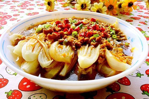 肉末浇汁娃娃菜的做法图解14