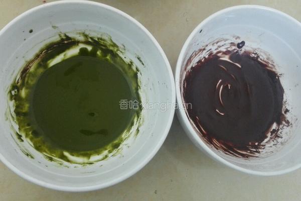 迷彩戚风肉松蛋糕卷的做法图解7