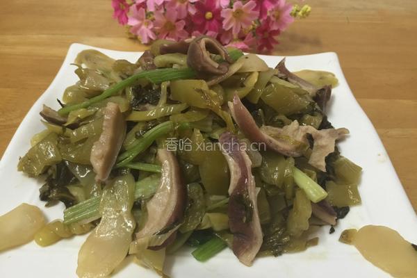 酸菜炒猪肚的做法图解11