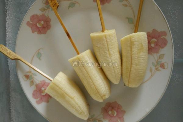 香蕉巧克力棒的做法图解2