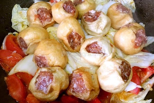 油面筋灌肉的做法图解7