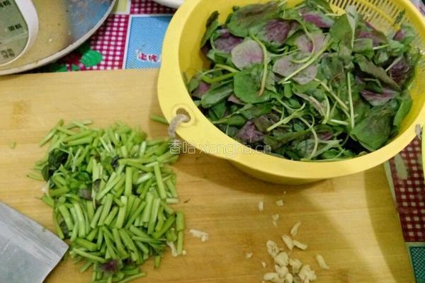 蒜蓉笕菜的做法图解1