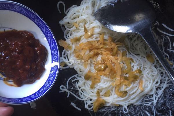榨菜肉丝炒米粉的做法图解8
