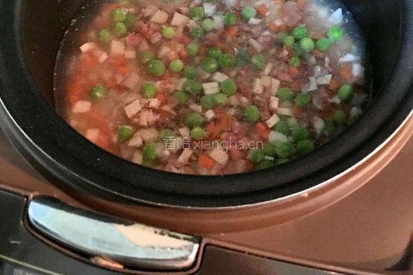 五彩焖饭的做法图解5