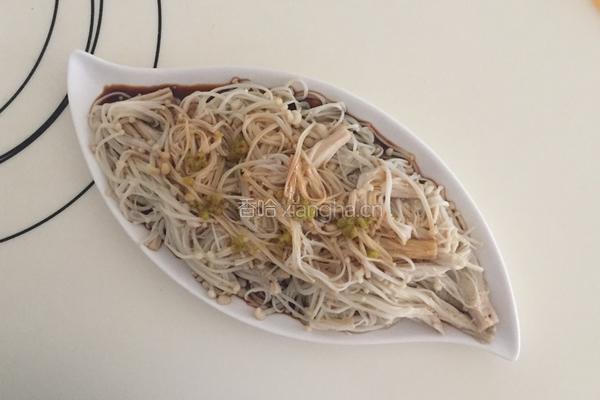 芥末金针菇的做法图解4