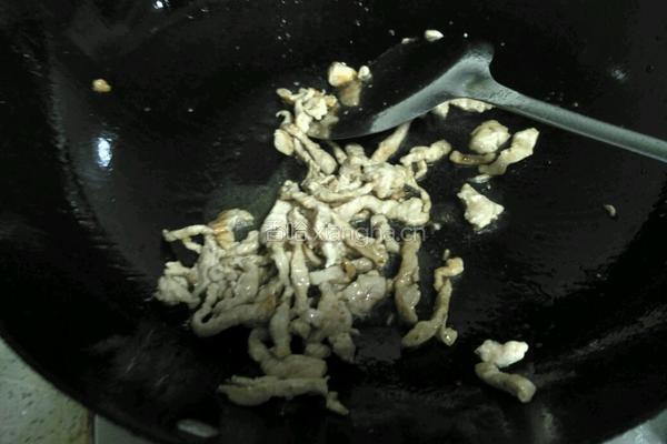 榨菜干子毛豆炒肉丝的做法图解5