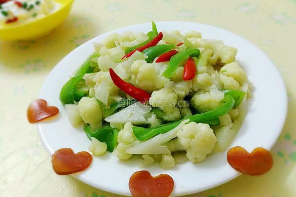 辣椒炒花菜的做法图解10
