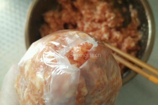 肉酿虎皮尖椒的做法图解6