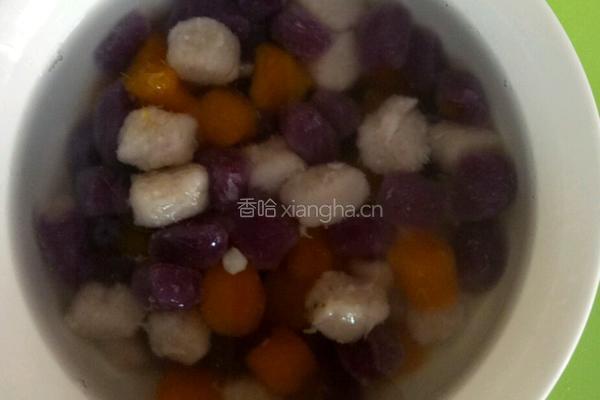 自制三色芋圆的做法图解6