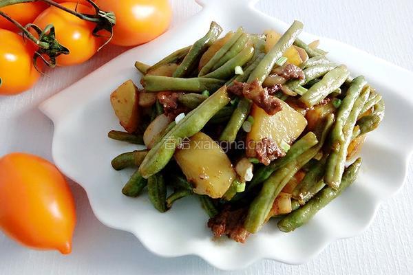 土豆豆角炒肉的做法图解12