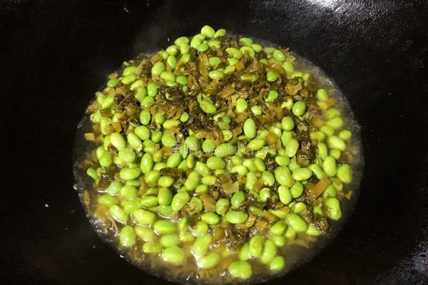 毛豆咸菜炒肉末的做法图解10