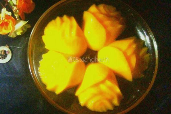 黄玫瑰芒果布丁的做法图解6