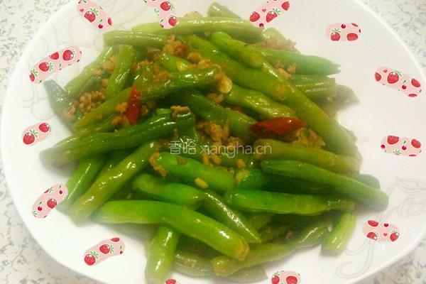 肉末炒四季豆的做法图解7