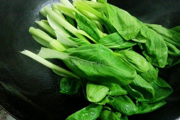 香菇菜心的做法图解4
