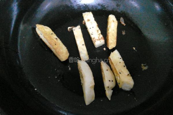 香煎馒头条的做法图解4