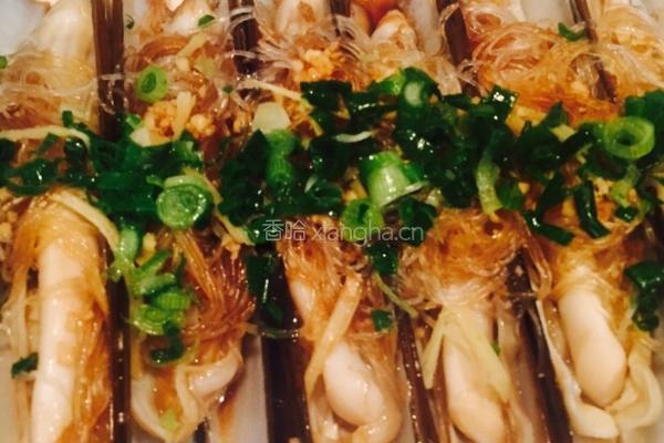 蒜蓉粉丝蛏子王的做法图解8