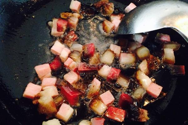 腊肉炒饭的做法图解4