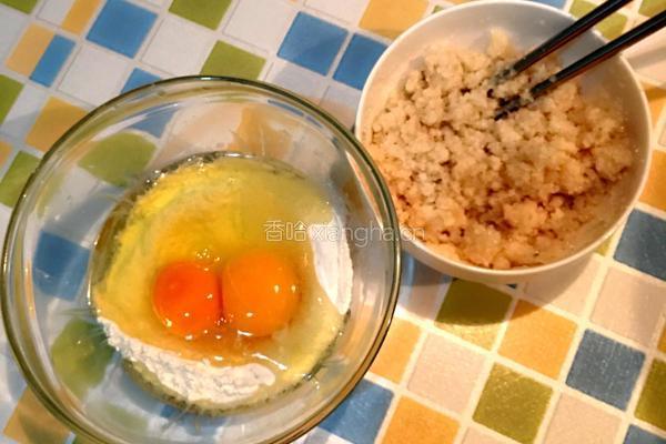豆渣鸡蛋饼的做法图解2