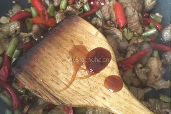 泡椒酸豆角炒肉片的做法图解11