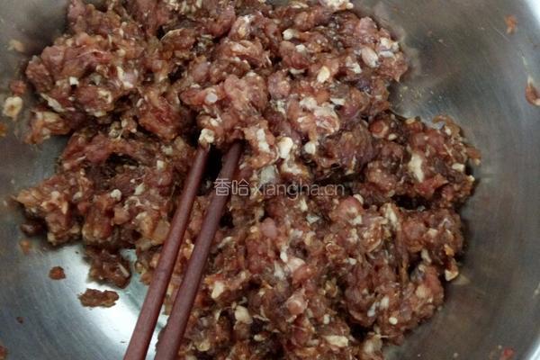 豆角肉馅水饺的做法图解2