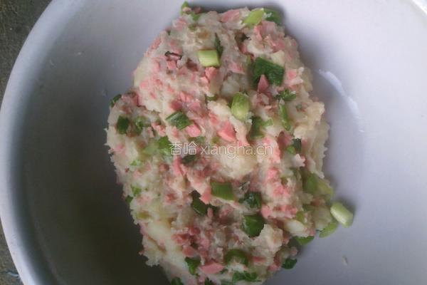 土豆火腿饼的做法图解3