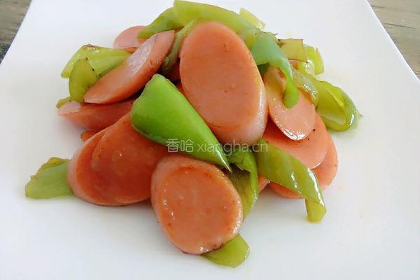 尖椒炒火腿的做法图解8
