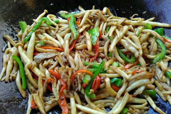 耗油牛肉海鲜菇的做法图解9
