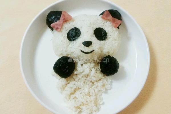 大熊猫饭团的做法图解7