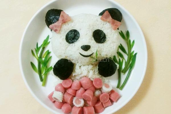 大熊猫饭团的做法图解9