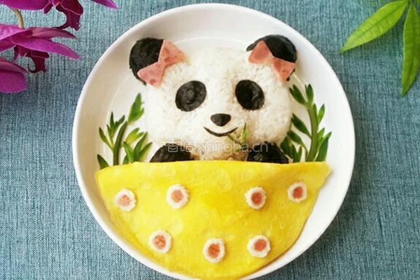 大熊猫饭团的做法图解10