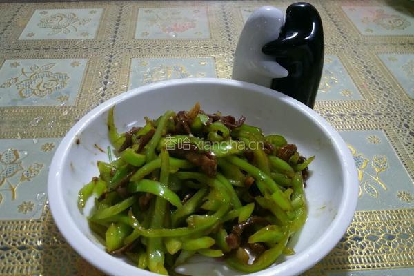 青椒炒肉丝的做法图解5