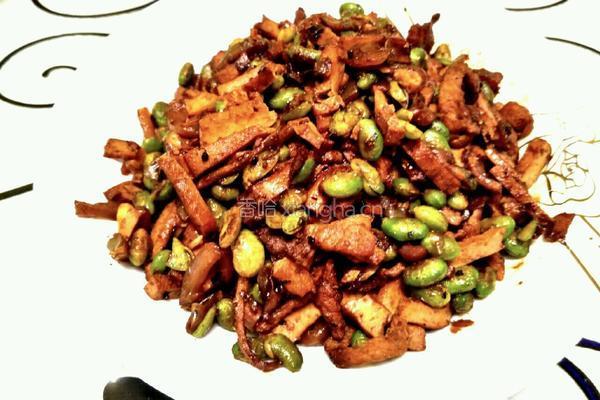 榨菜干子毛豆炒肉丝的做法图解9