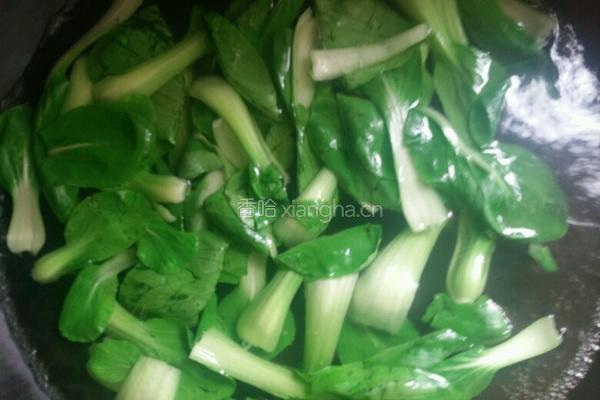 小油菜呛豆皮的做法图解1